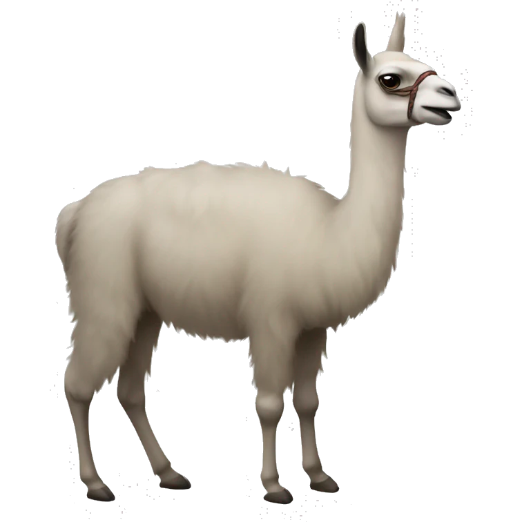 gözlüklü lama emoji