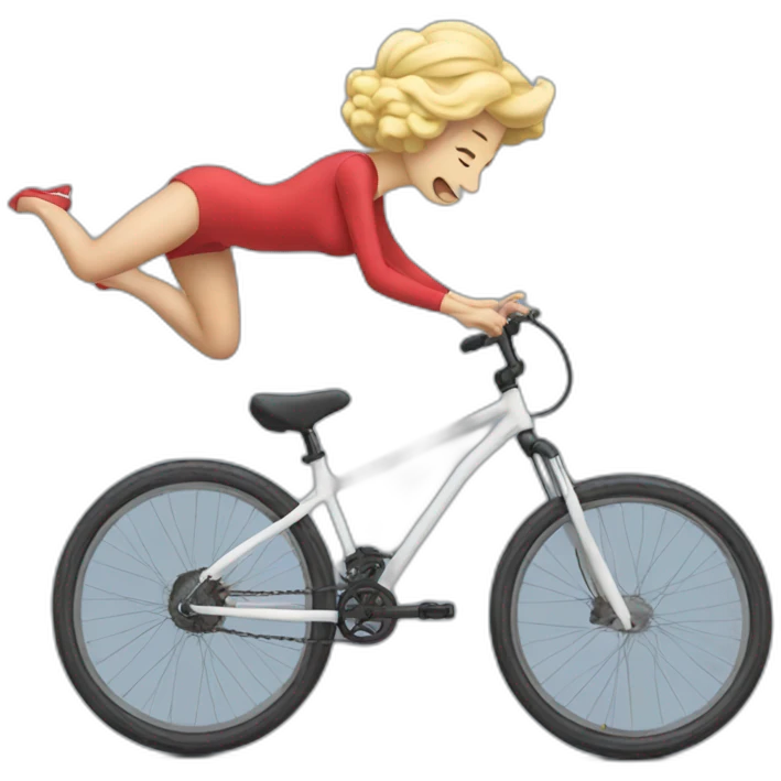 queen of england doing a backflip whith bike emoji