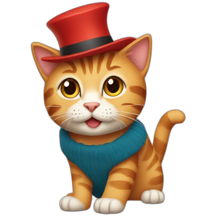 Cat in hat emoji
