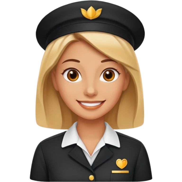 smiling woman in restaurant uniform emoji