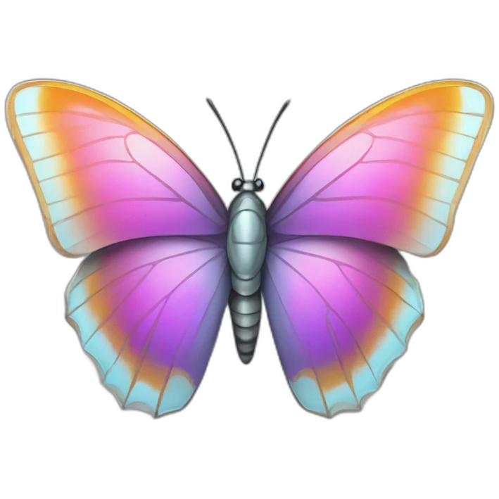 Chrome butterfly  emoji