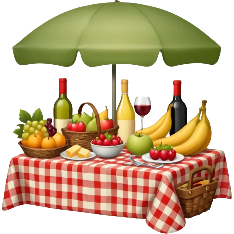 picnic banquet, having tablecloth emoji