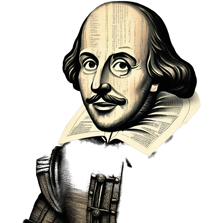 Shakespeare made of newspaper cuttings 420 roses flowers emoji