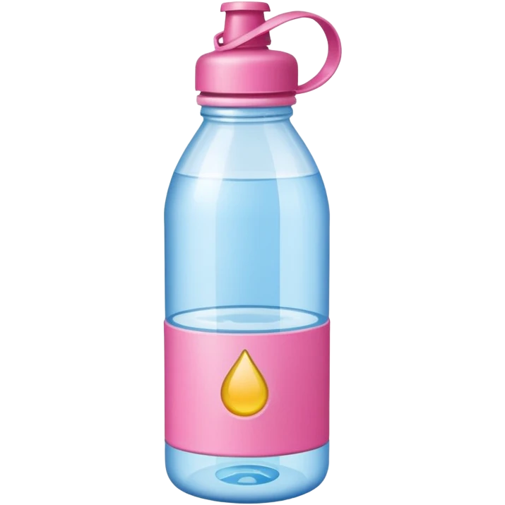water bottle pink tag emoji