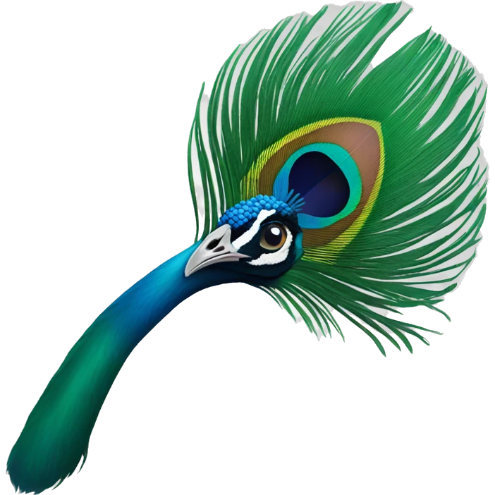 Peacock single feather  emoji