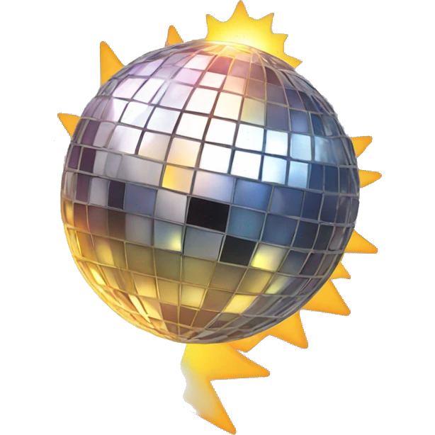 disco ball with sun emoji