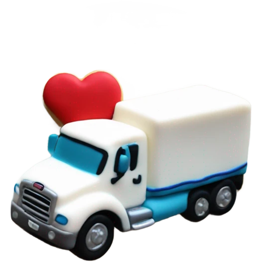 cookie heart with semi truck emoji