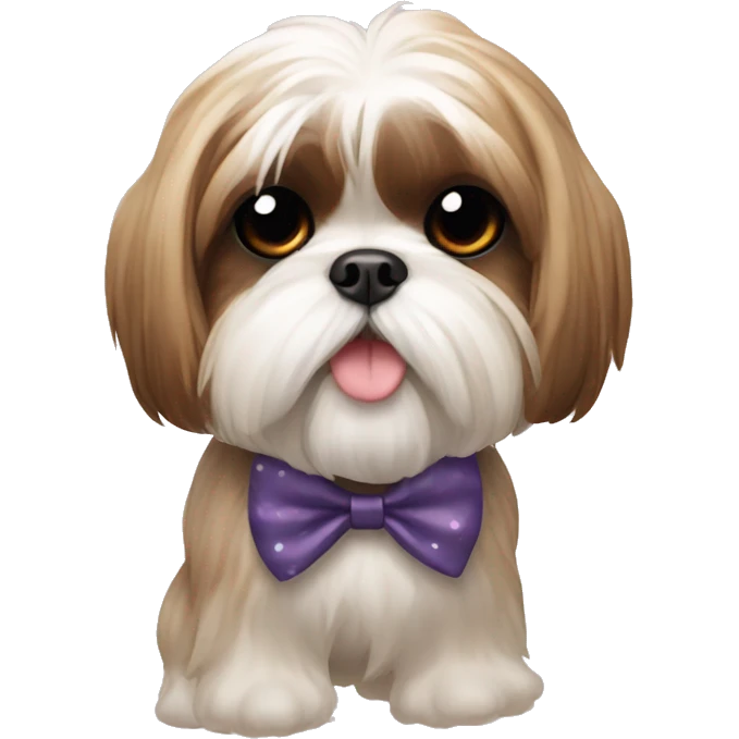Shih Tzu with bow  emoji