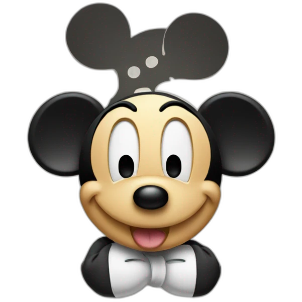 Mickey with a mustache emoji