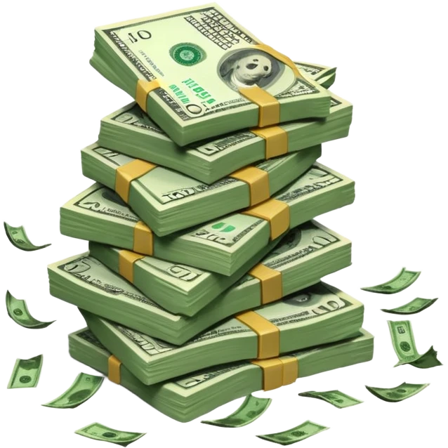 Falling value of the dollar emoji