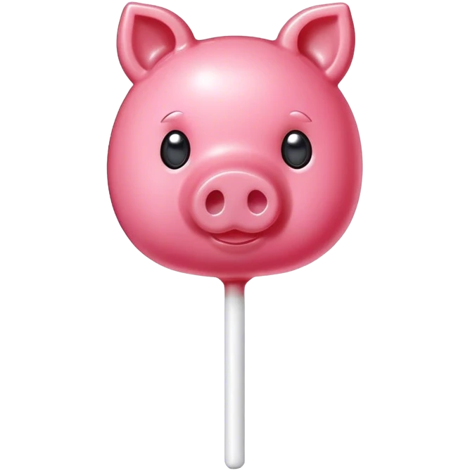 pink spam gummy pig lollipop  emoji
