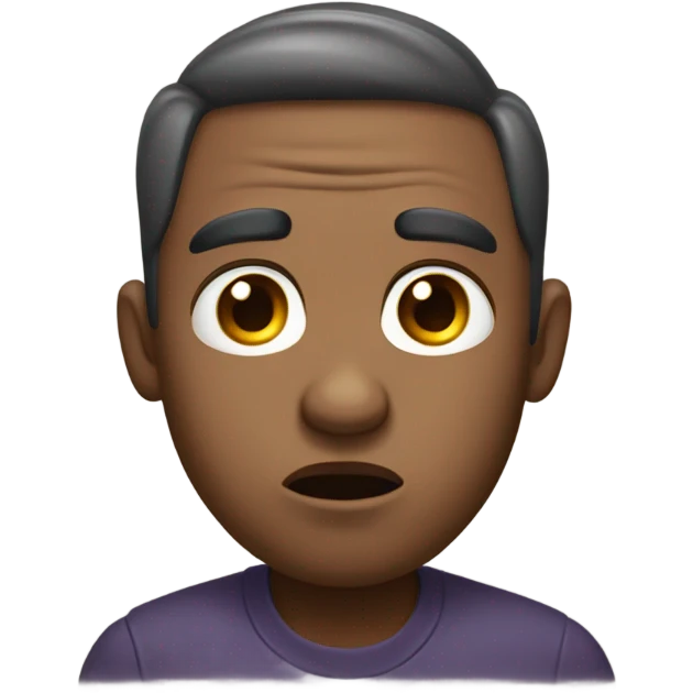 Make a very bummed(what the heck face) emoji