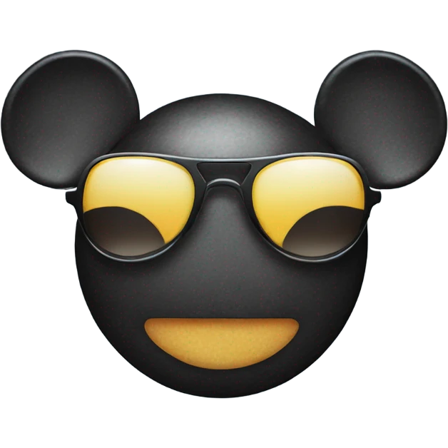 mickey mouse face with sunglasses emoji