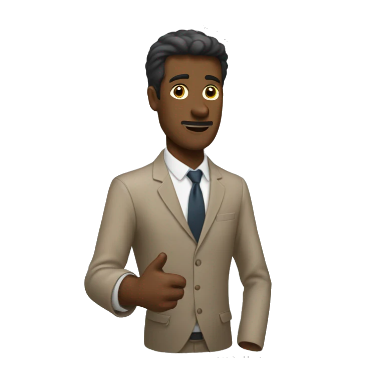 homme qui leve la main emoji