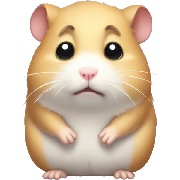 Sad hamster emoji
