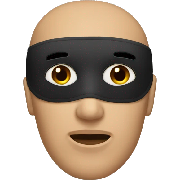 black eye mask without people emoji