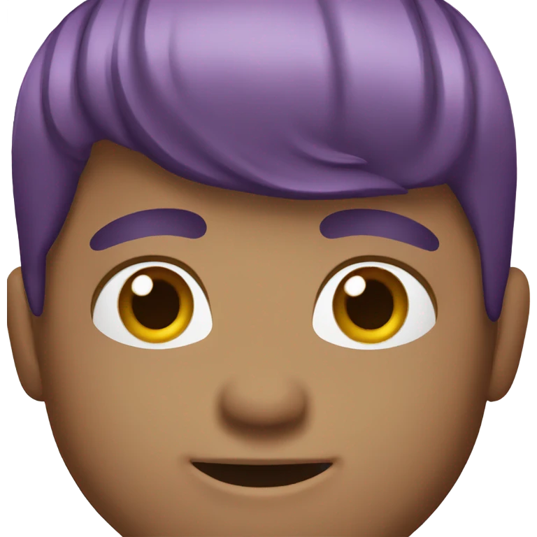 One purple hair emoji emoji