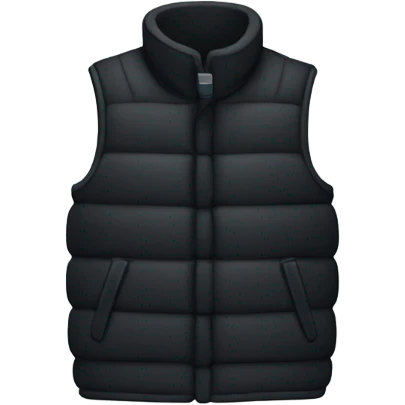 Black puffer vest emoji