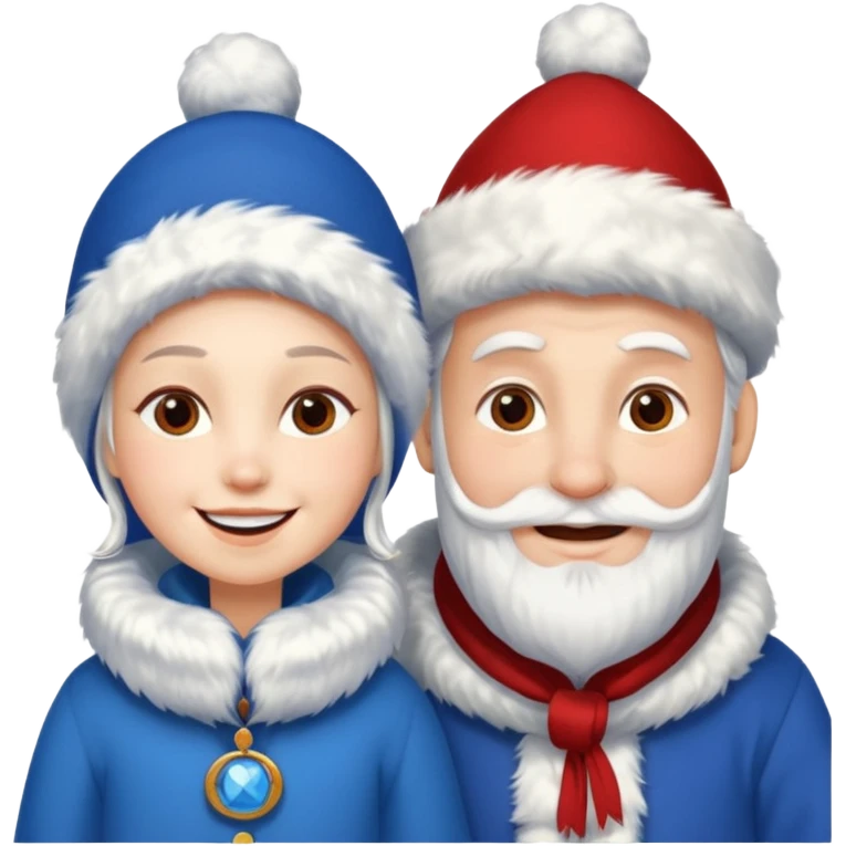 Father Frost and Snegurochka emoji