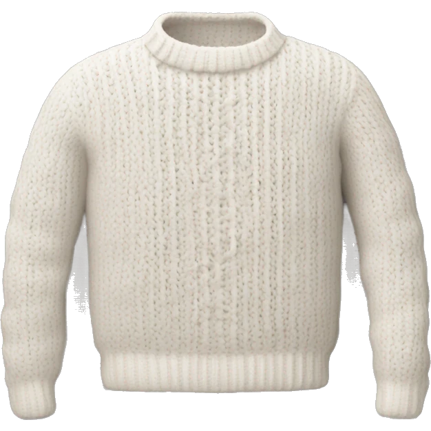 Knitted white sweater  emoji