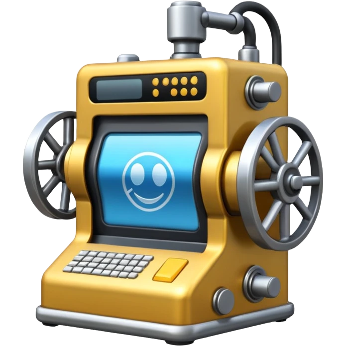 A machine emoji