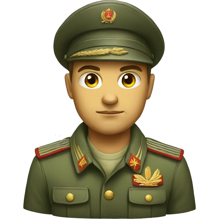 ussr soldier serious  emoji
