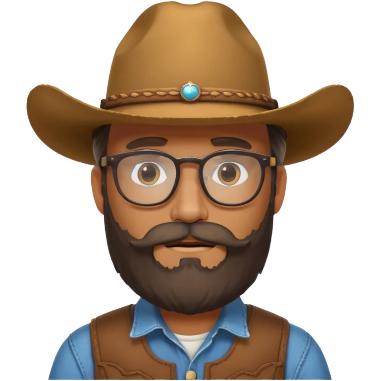 long bearded cowboy with glasses emoji