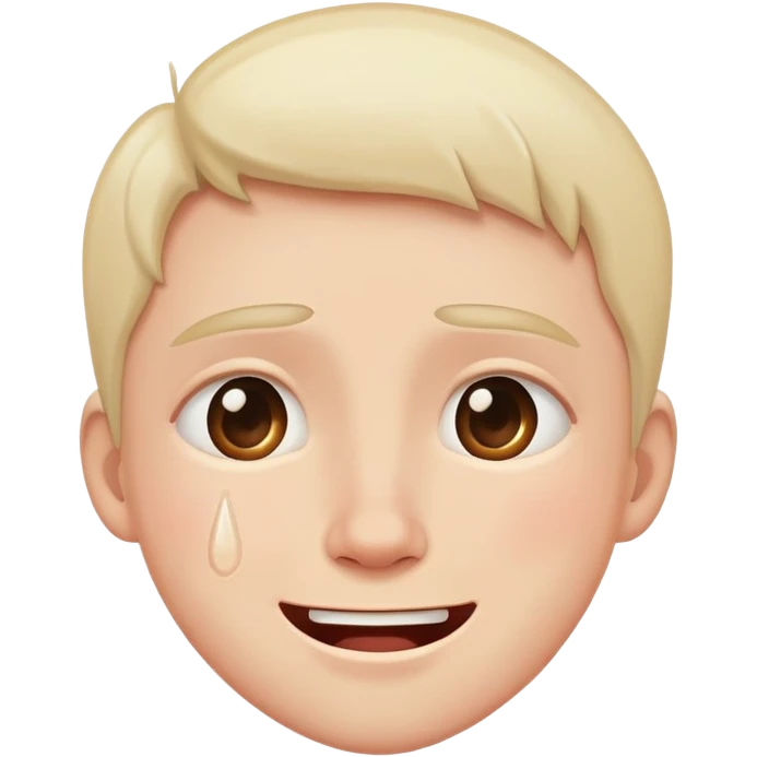 Sad but laughing emoji