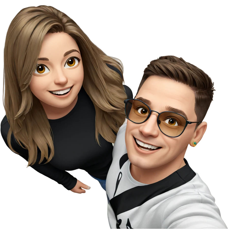 smiling girl with sunglasses emoji