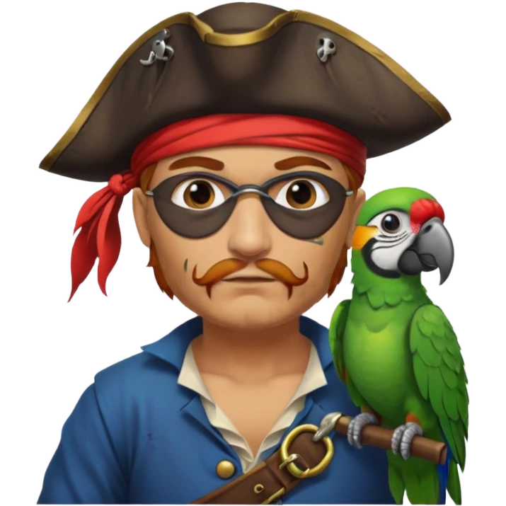 pirate and parrot emoji