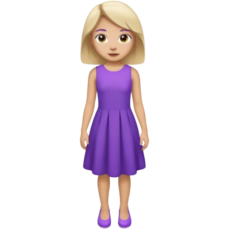 👗🧍‍♀️ merge this emojis the dress should be purple on a girl full picture emoji