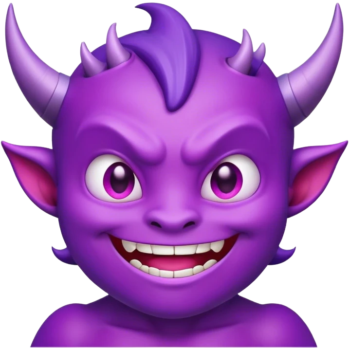 cute purple devil smiling emoji