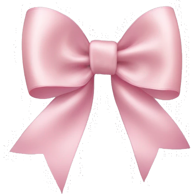 light pink ribbon bow emoji