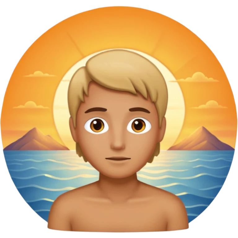 A good looking at a sunrise emoji