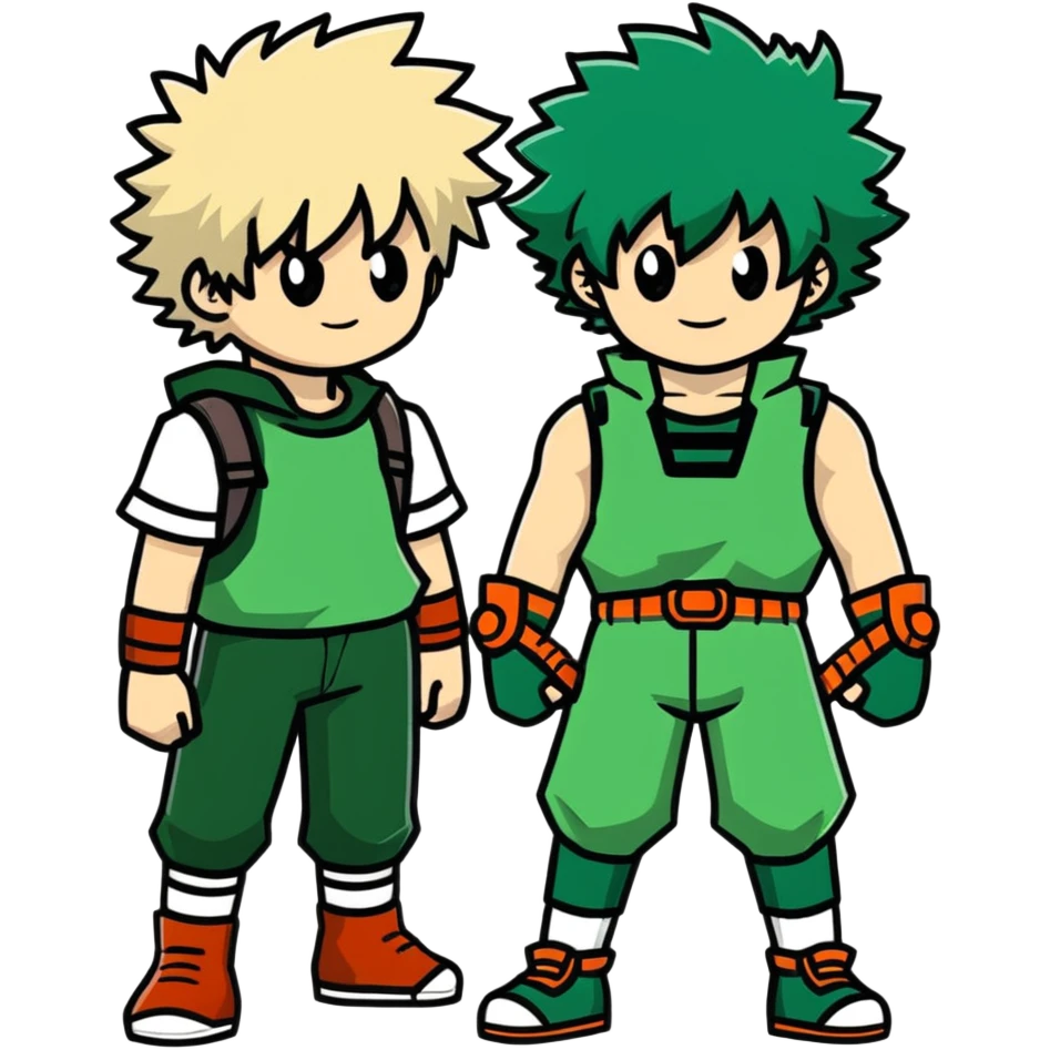Bakugo and Deku from My Hero Academia standing side by side emoji