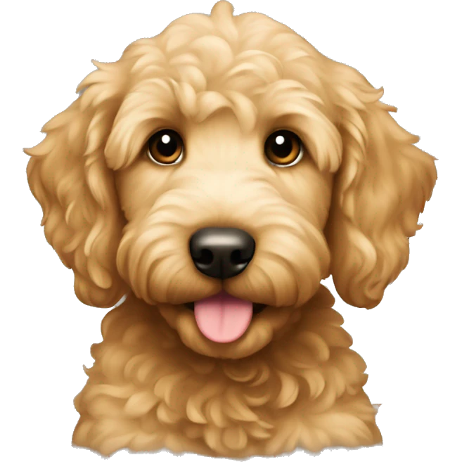 Golden doodle puppy emoji
