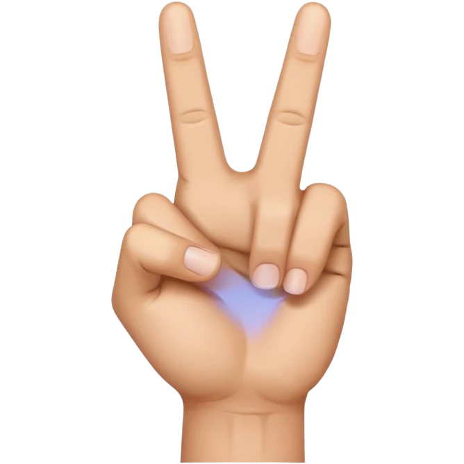 main  avec TROIS doigts du milieu levés   emoji