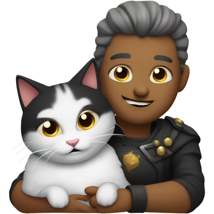 villain petting cat  emoji
