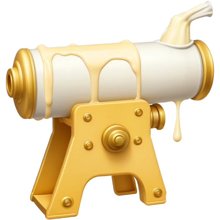 Cannon that shoots mayonnaise. It should have some mayonnaise dripping out of the front emoji