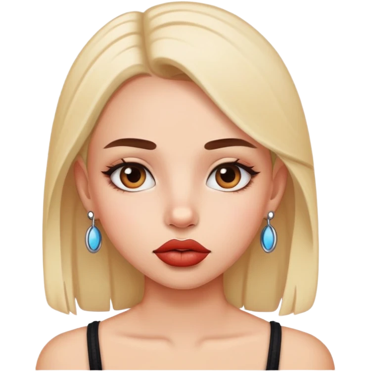 Girl with lip piercing  emoji