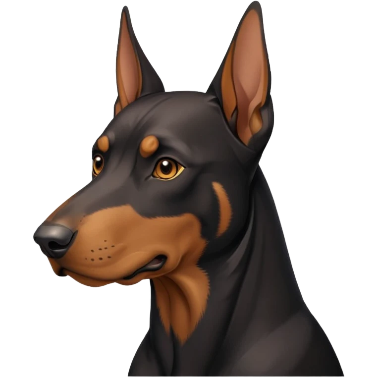 Dobermann no cropped ears emoji