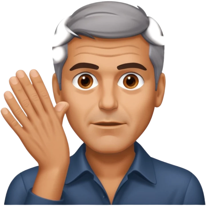 George clooney hand slapping face emoji