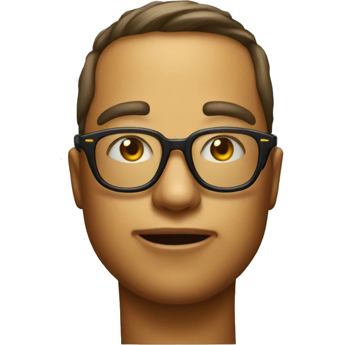 Emoji with acid tab on his tongue and wearing glasses emoji