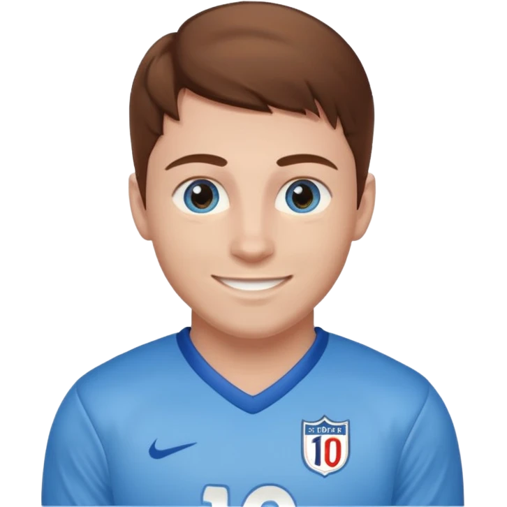 Super Bowl patriots football player number 10 brown hair pale blue eyes emoji