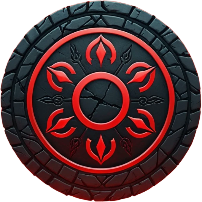 Ritual Circle – Glowing red symbols on the ground
 emoji