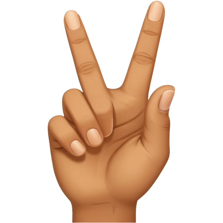 a closed hand with the index finger and middle finger pointing emoji