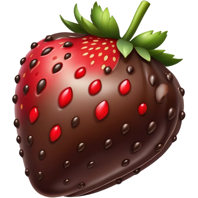 Luxury Chocolate dipped strawberry  emoji