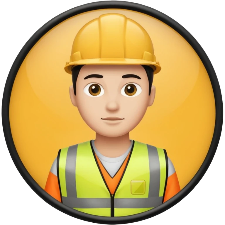 panneau attention avec une personne emoji