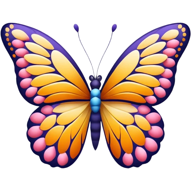 butterfly’s made out of flowers emoji
