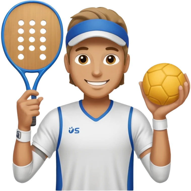 Male pickleball player emoji